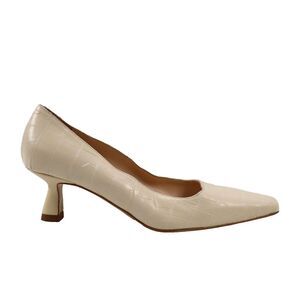 🔥NEW Bruno Magli Mirea Croc Embossed Leather Pumps, Ivory 6US/36EU MSRP$350🔥